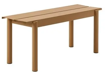 Muuto Linear Steel Bänk Brändt Orange 110 X 34 cm