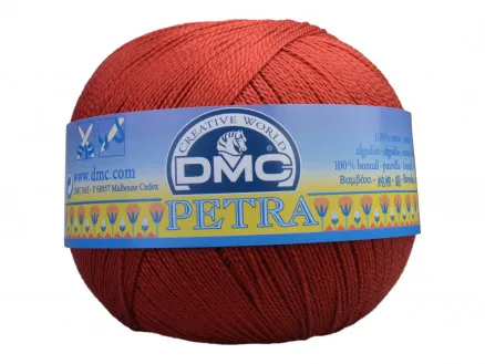 DMC Petra nr. 5 Virkgarn Unicolor 5355 Rostbrun