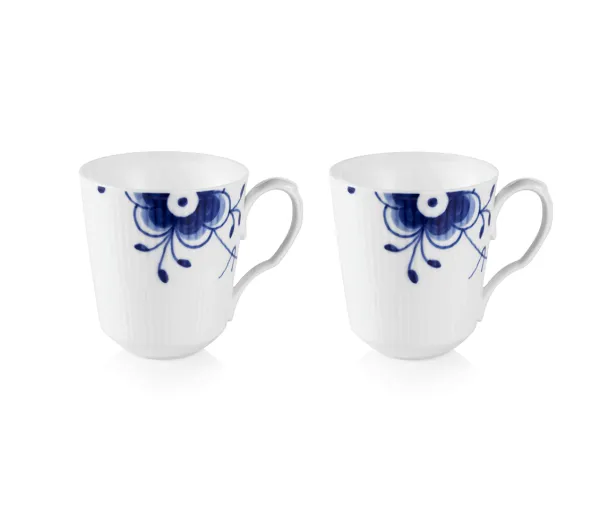 Royal Copenhagen Blå Mega Ribbed mugg 37 cl - 2 st