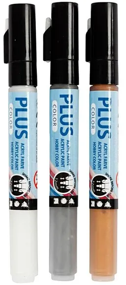 Creativ Company Plus Colour Paints - Guld Silver Off-white
