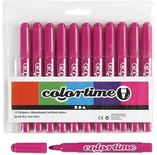Creativ Company Rosa Jumbo-pennor 12 st.